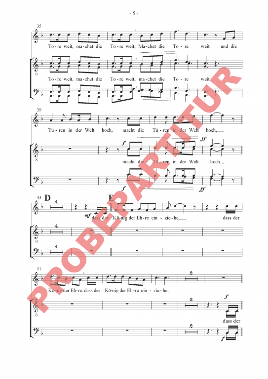 Machet die Tore weit - Chorpartitur (MCh)