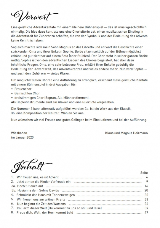 Wir freuen uns Frauenchor Partitur