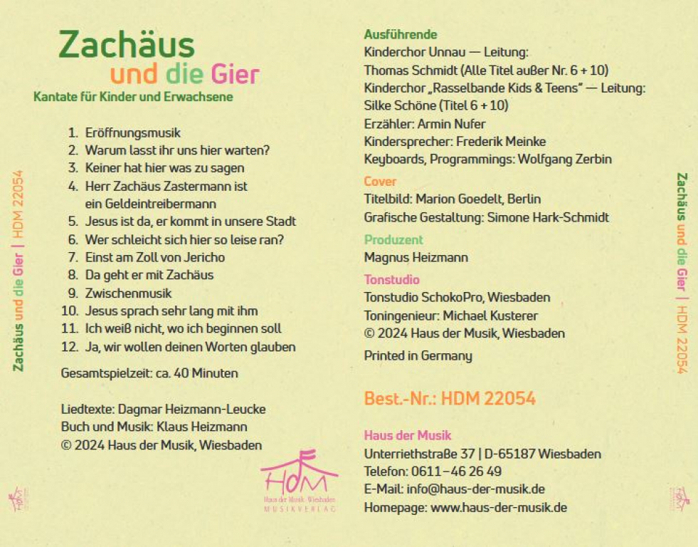 Zachäus und die Gier CD