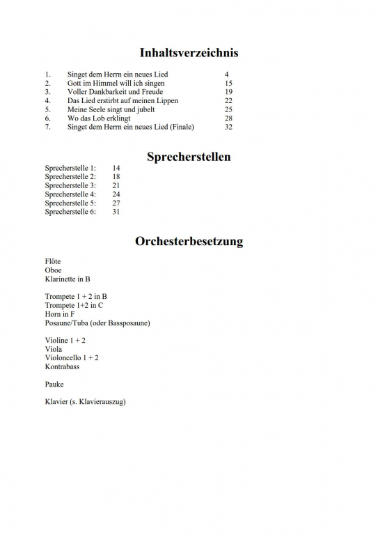 Singet dem Herrn Chorpartitur Frauenchor