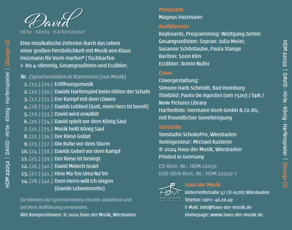 David Veeh-Harfe - (CD)