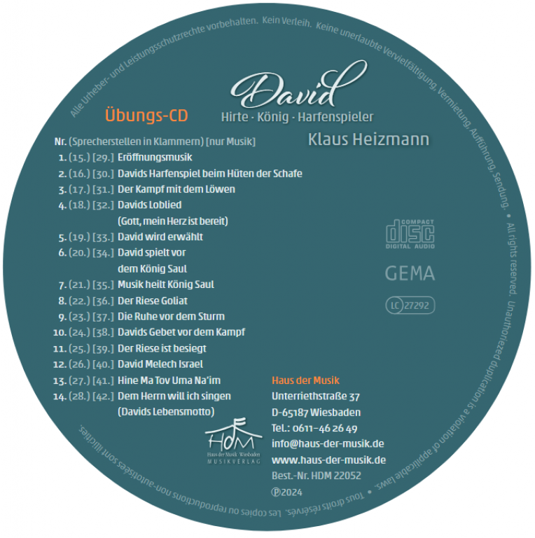 David Veeh-Harfe - (CD)