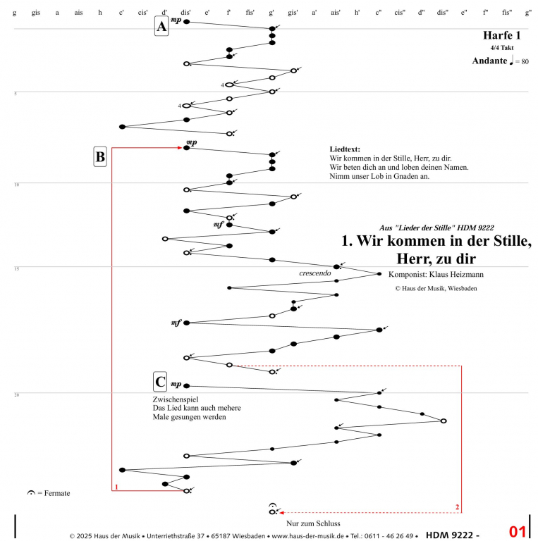 Lieder der Stille - Veeh-Harfen®-Mappe