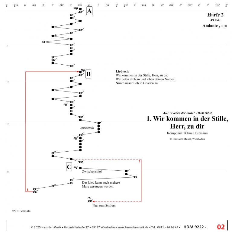 Lieder der Stille - Veeh-Harfen®-Mappe