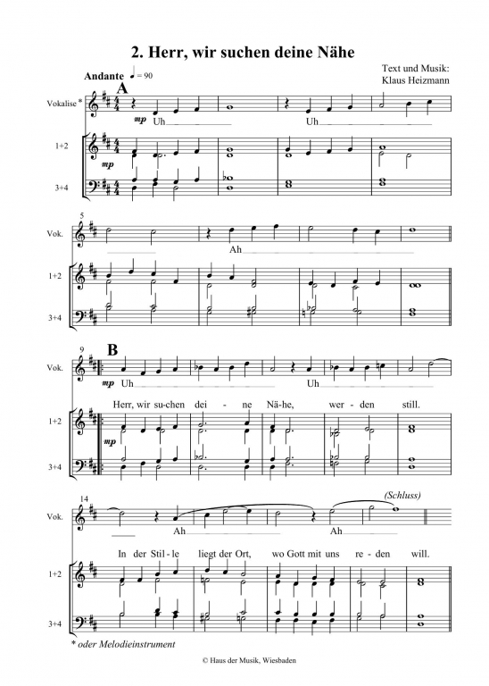 Lieder der Stille Veeh-Harfe - Partiturausgabe