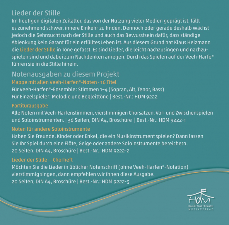 Lieder der Stille Veeh-Harfe - (CD)