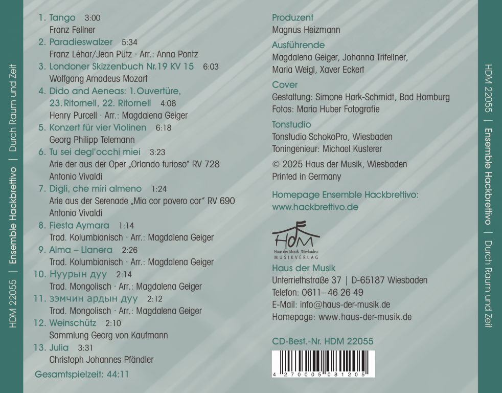 Ensemble Hackbrettivo: Durch Raum und Zeit Digital