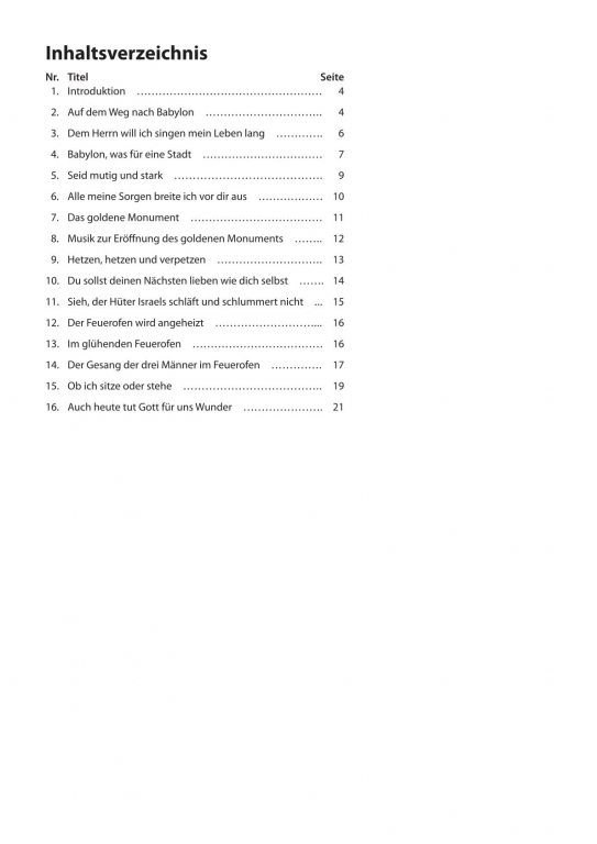 Die drei Männer im Feuerofen Chorpartitur