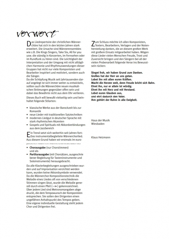 Singt! (Chorpartitur)