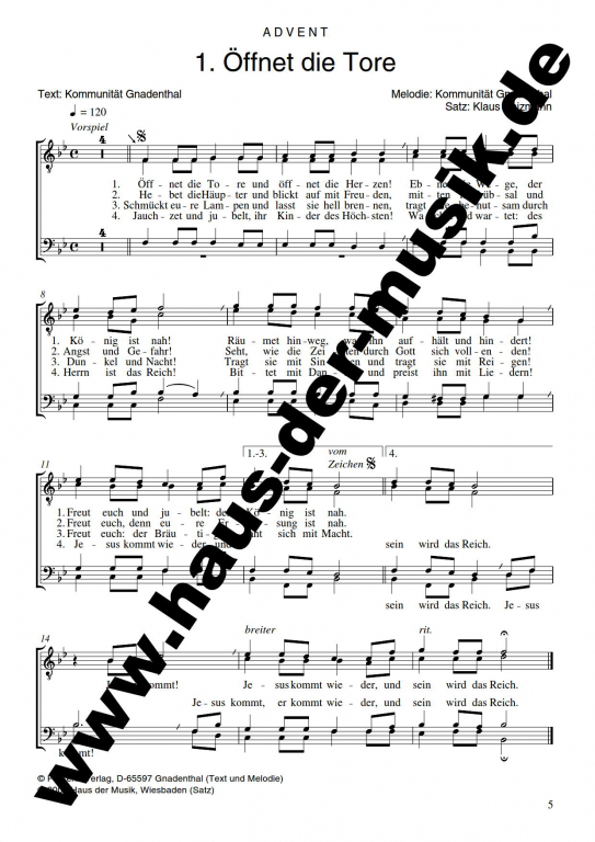 Singt! (Chorpartitur)