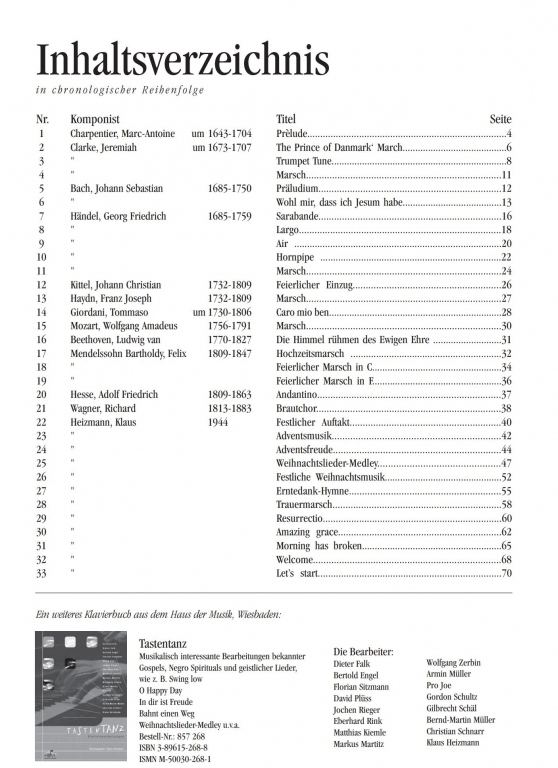 Festlicher Auftakt Band 1